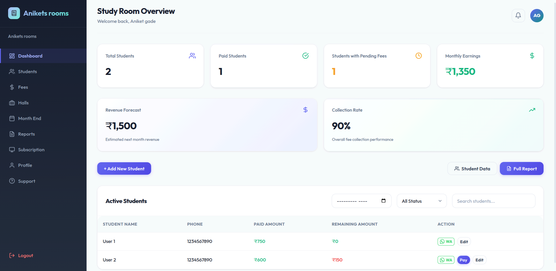 My Library Dashboard